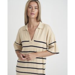 Holebrook Sample Manuela Polo Dress Ladies - Warm Sand/Navy - Small - Image