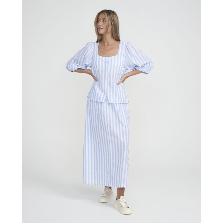 Holebrook Sample Marina Skirt Ladies - White/Light Blue - Small - Image