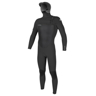 O'Neill Mens Epic 6/5/4mm Chest Zip Full Hooded Wetsuit - BLACK