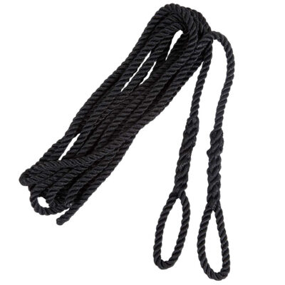 Seago Spliced Fender Lines Pair 8mm - BLACK