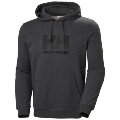 Helly Hansen Logo Hoodie - Ebony Melange