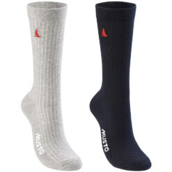 Musto Essential 2 Pack Socks - Grey Melange & True Navy