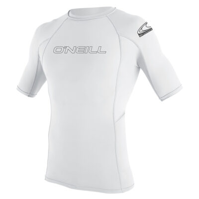 O'Neill Basic Skins Short Sleeve Rash Guard - White