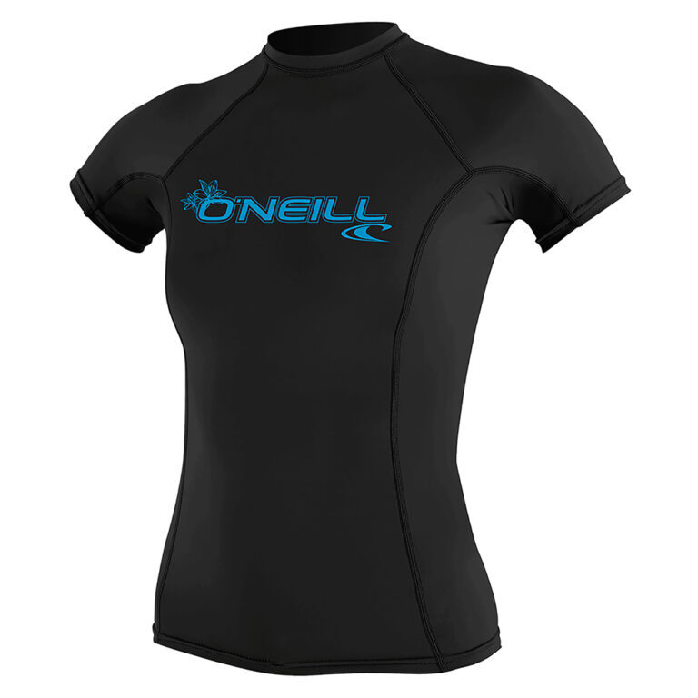 O'Neill Women's Basic Skins Short Sleeve Rash Guard - Black