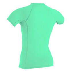 O'Neill Women's Basic Skins Short Sleeve Rash Guard - Light / Aqua