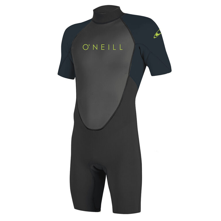 O'Neill Youth Reactor2 2mm Back Zip Short Sleeve Spring Wetsuit - Black / Slate