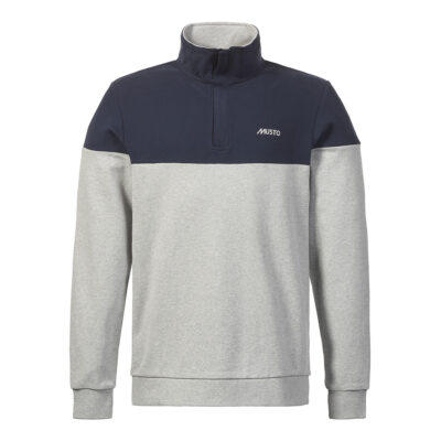 Musto Marina Zip NK Sweat - Grey Melange / Navy