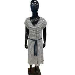 Holebrook Sample Vera V-Neck Dress Ladies - Navy/Off White - Small - Image