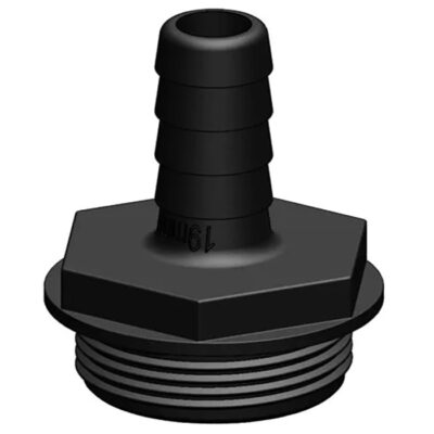 TruDesign Aquavalve Straight Hose Tail - Black
