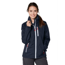 Helly Hansen Crew Hooded Sailing Jacket for Women - Navy - Size Large - Image