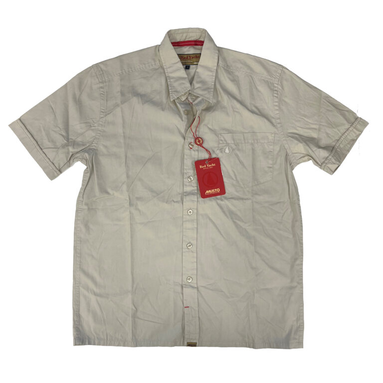 Musto Red Yacht Sandown Short Sleeve Shirt - Stone - Szie Small - Image