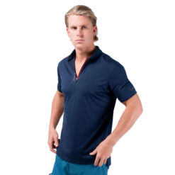 Zhik Mens UVActive Zip Sports Polo - Navy