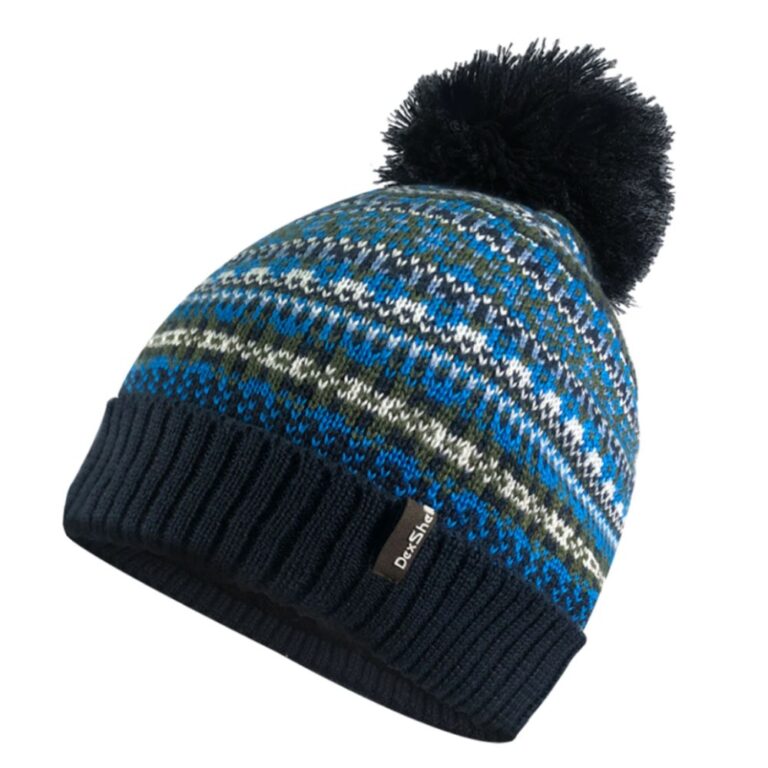 DexShell Waterproof Beanie Hat - Fair Isle Blue