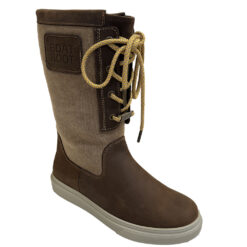 Boatboot High Cut Lace up Boot Leather / Canvas - Brown