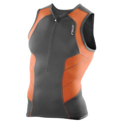 2XU Active Multi-Sport Tri Singlet Men - Orange/Black - Size Medium - Image