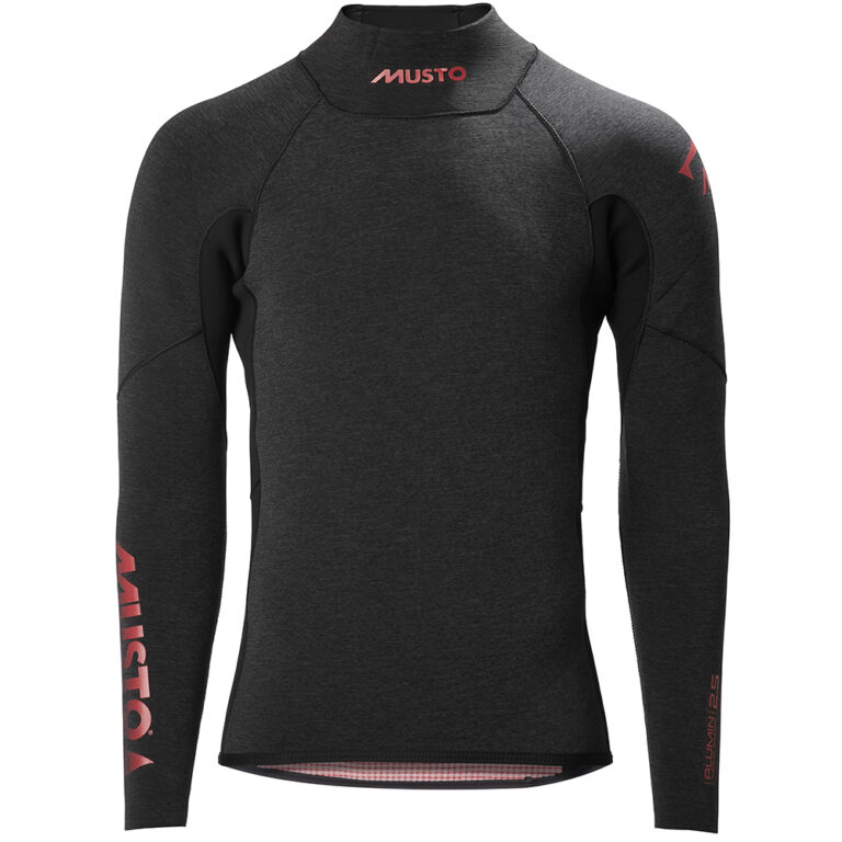 Musto Flexlite Alumin 2.5mm Long Sleeve Top - Black Marl - Size XXL - Image