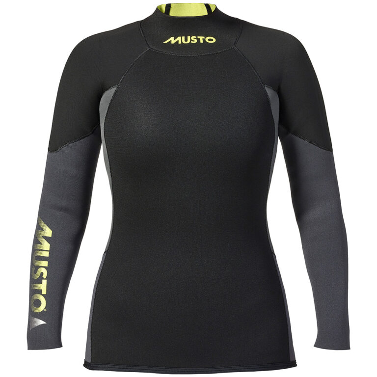 Musto Women's Championship Neoprene Long Sleeve Top - Dark Grey / Black