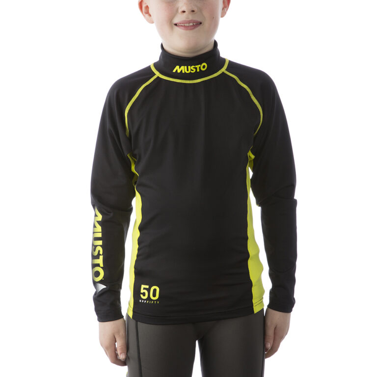 Musto Youth Championship Sunblock Long Sleeve Rash - Junior Medium - Black - Image