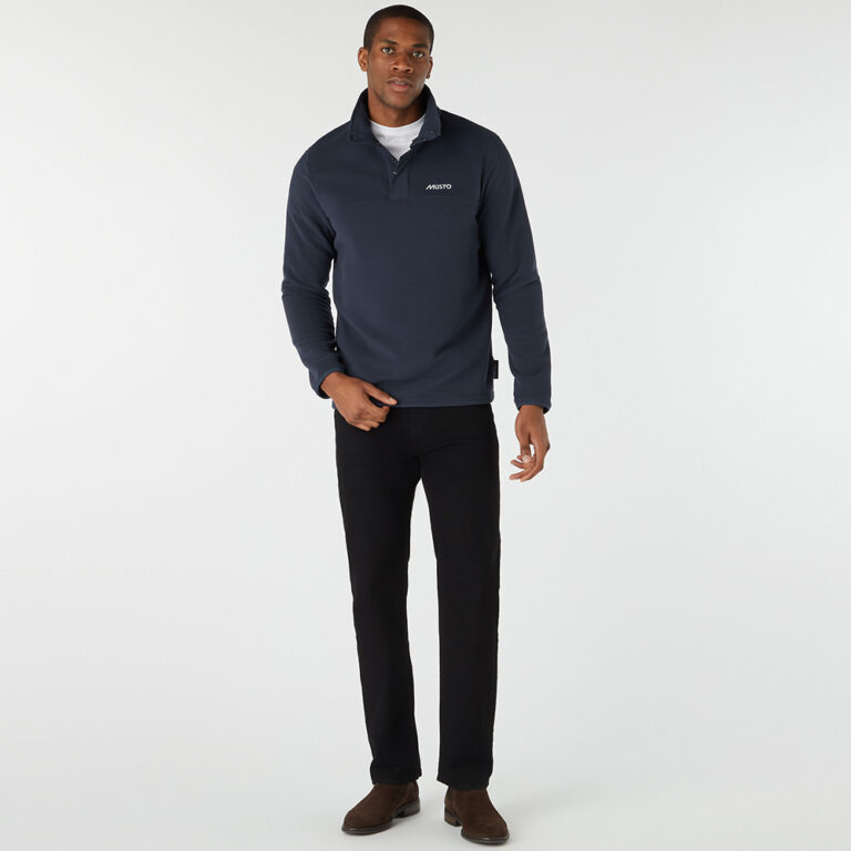 Musto Men's Nautic Polartec Snap Pullover Fleece - Navy