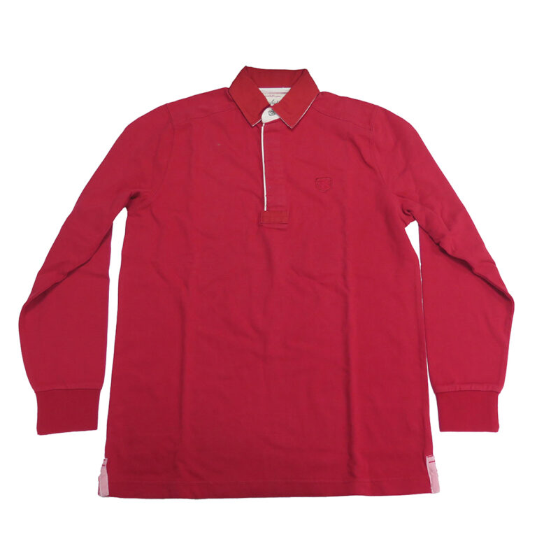 Dubarry Men's Key Rugby L/Sleeve Polo Shirt - Red - Size Small - Image