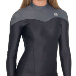 Fourth Element Thermocline Womens Long Sleeve Top - Black/Grey - Size 12 - Image