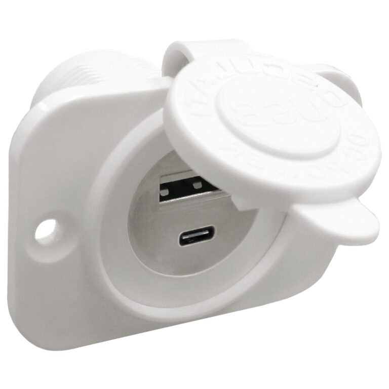 Osculati A-Type USB Plug + C-Type in White - Image