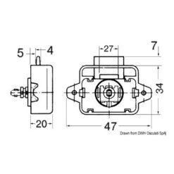 Osculati Mini Push - Lock Chromed Brass - Image