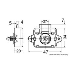 Osculati Mini Push - Lock Polished And Coated Brass - Image