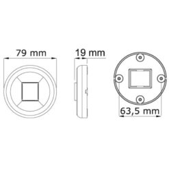 Osculati Mouse Stern Navigation Light SS Rund - Image