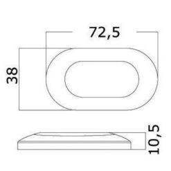 Osculati Oval 6-LED Courtesy Light - Image