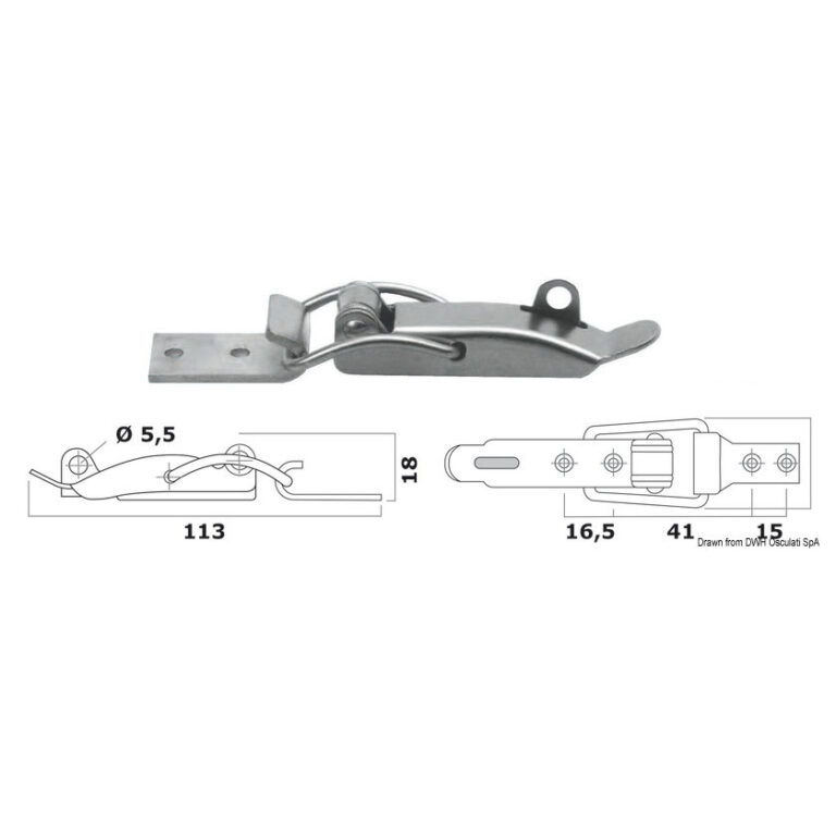 Osculati Stainless Steel Toggle Fastener Lockable - Image