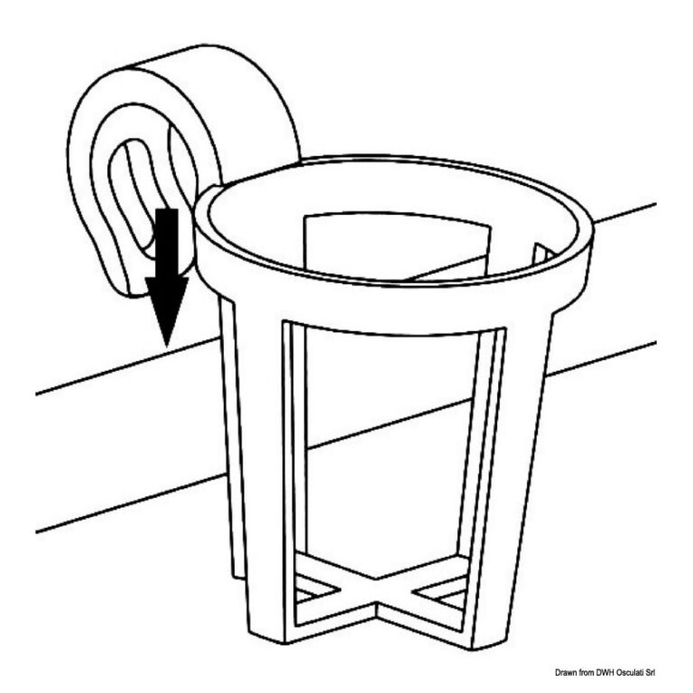 Osculati Universal Glass Holder for SnapiIn Mounting on Pulpits And Handrails - Image