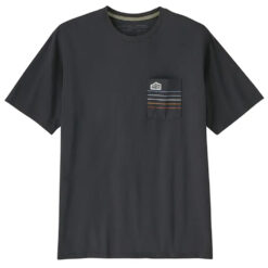 Patagonia Mens Line Logo Ridge Stripe Organic Pocket T-Shirt - Image