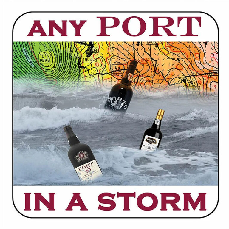 Coaster Salty Saying - Any Port in a Storm - Image