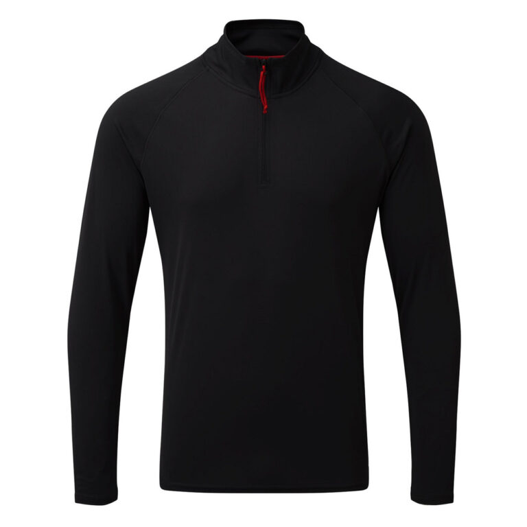 Gill UV Tec Long sleeve Zip T-Shirt - Black