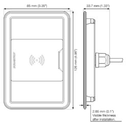 Scanstrut Waterproof Wireless Charger Surface Mount 3 Coil 15W - Image