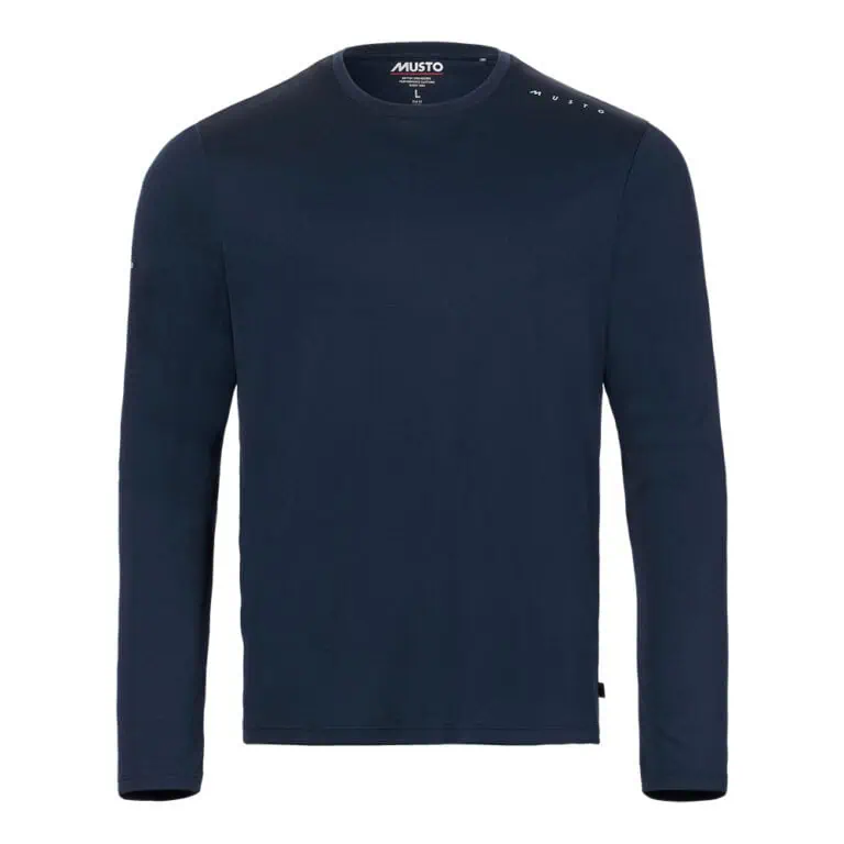 Musto Men's Evo Crew Sunblock Long Sleeve T-Shirt - Navy