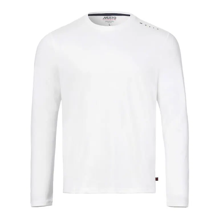 Musto Men's Evo Crew Sunblock Long Sleeve T-Shirt - White