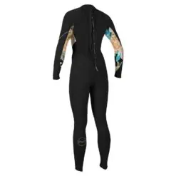 O'Neill Women's Bahia 3/2mm Back Zip Full Wetsuit - Black/MikahFloral/Black