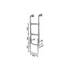 Waveline Folding Stainless Steel Ladder 3+1 - Image