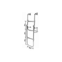 Waveline Folding Stainless Steell Ladder 2+2 - Image