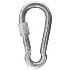 AquaMarine Snap Carabiner / Carbine Hook with Screw Lock - Sprung Bar Close EP - Image