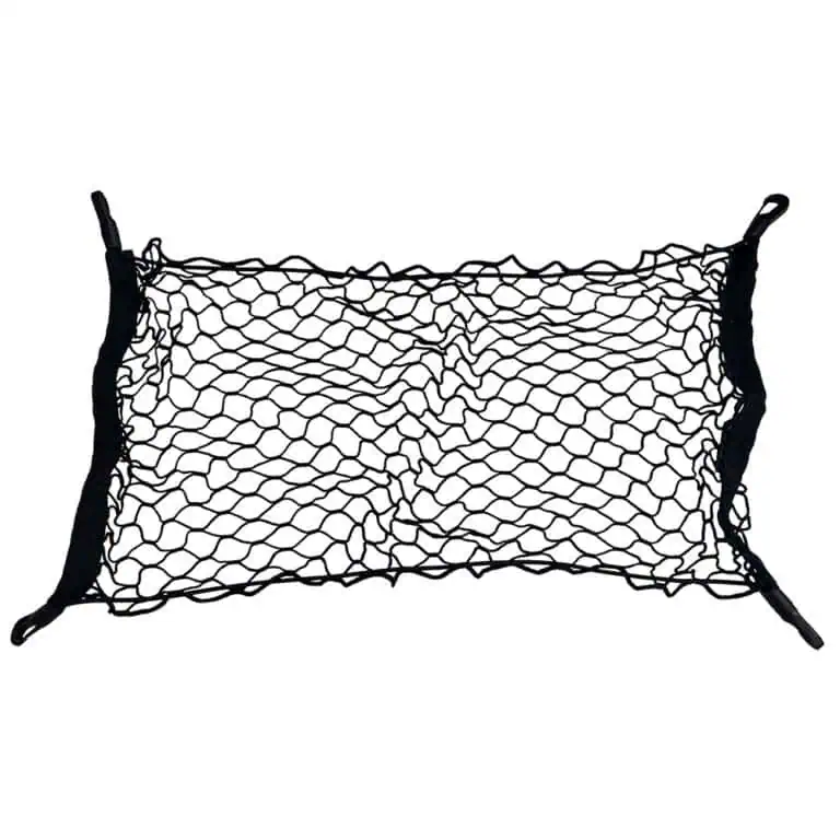 Elasticated Cargo Net 950mm x 478mm with 4x Black Nylon Hooks - Image