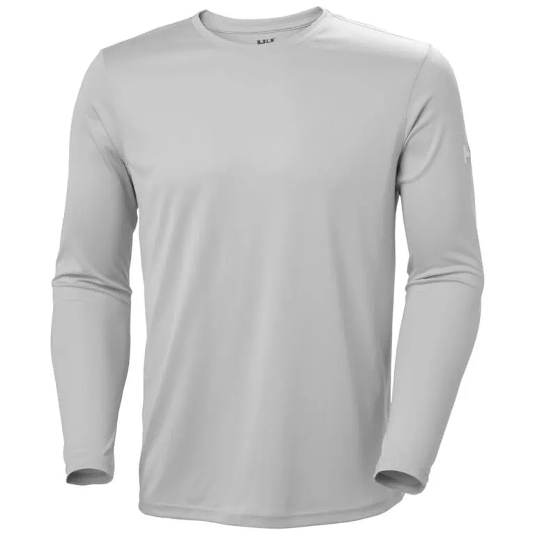 Helly Hansen Men's HH Tech Crew Long Sleeve T-Shirt 2.0 - Grey Fog