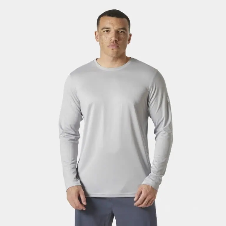 Helly Hansen Men's HH Tech Crew Long Sleeve T-Shirt 2.0 - Grey Fog