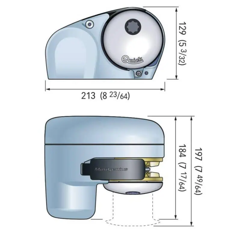 Quick Genius GP2 1500D Windlass 12v 500w 8mm Gypsy without Drum - Image