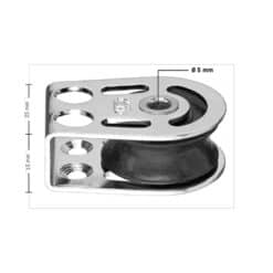 Sprenger Cheek Block Sliding Bearing 8mm - Hollow Axle - Image