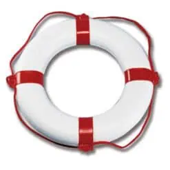 Aquamarine Ring Lifebuoy - Red/White - 35 x 60cm - Image