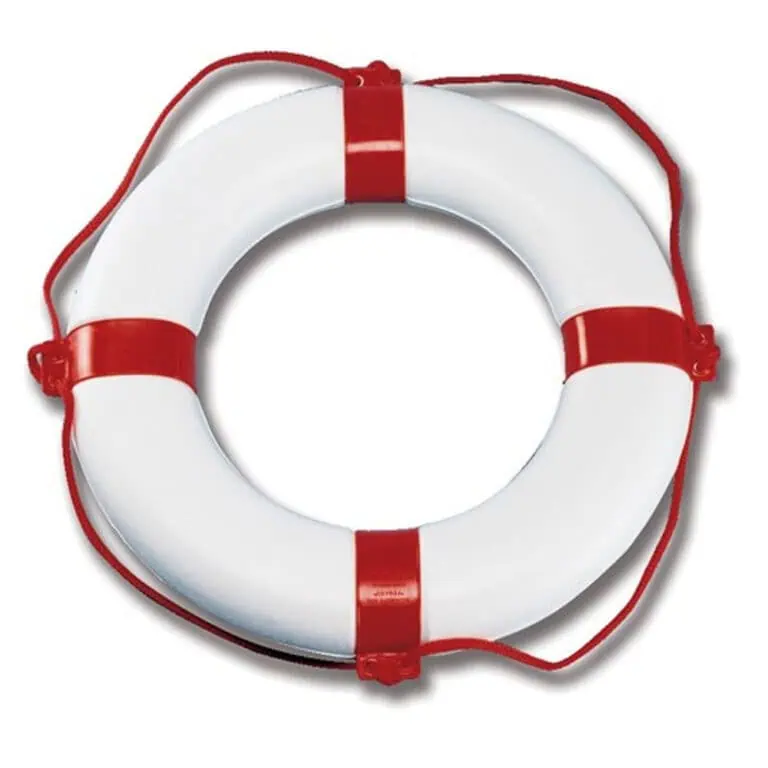 Aquamarine Ring Lifebuoy - Red/White - 35 x 60cm - Image