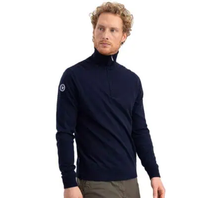 Holebrook Jesper T-Neck Windproof - Dark Navy